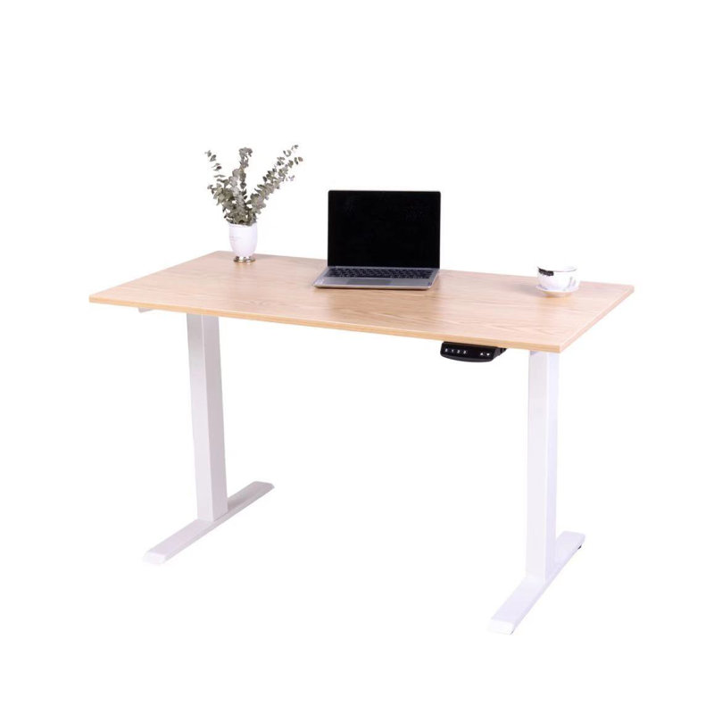 Inbox Zero Electric Height Adjustable Standing Desk with Builtin